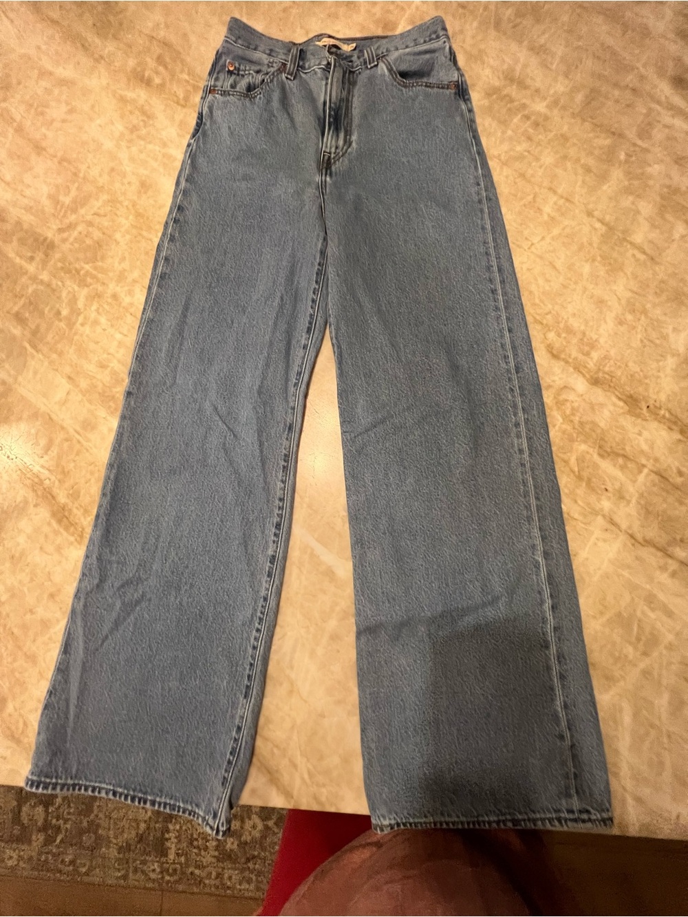 Levi’s high rise ribcage. Wash: ‘splash zone’. Size: 26. Worn twice